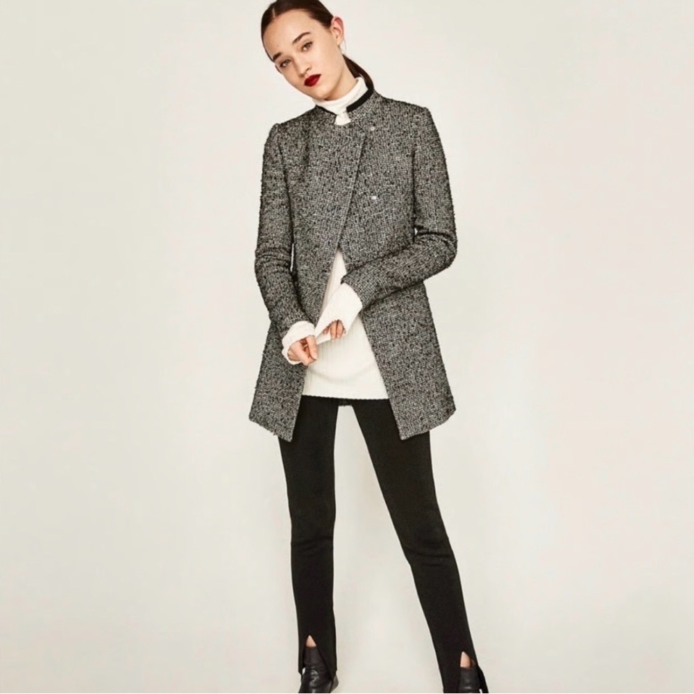 Women's Gray Tweed Coat
